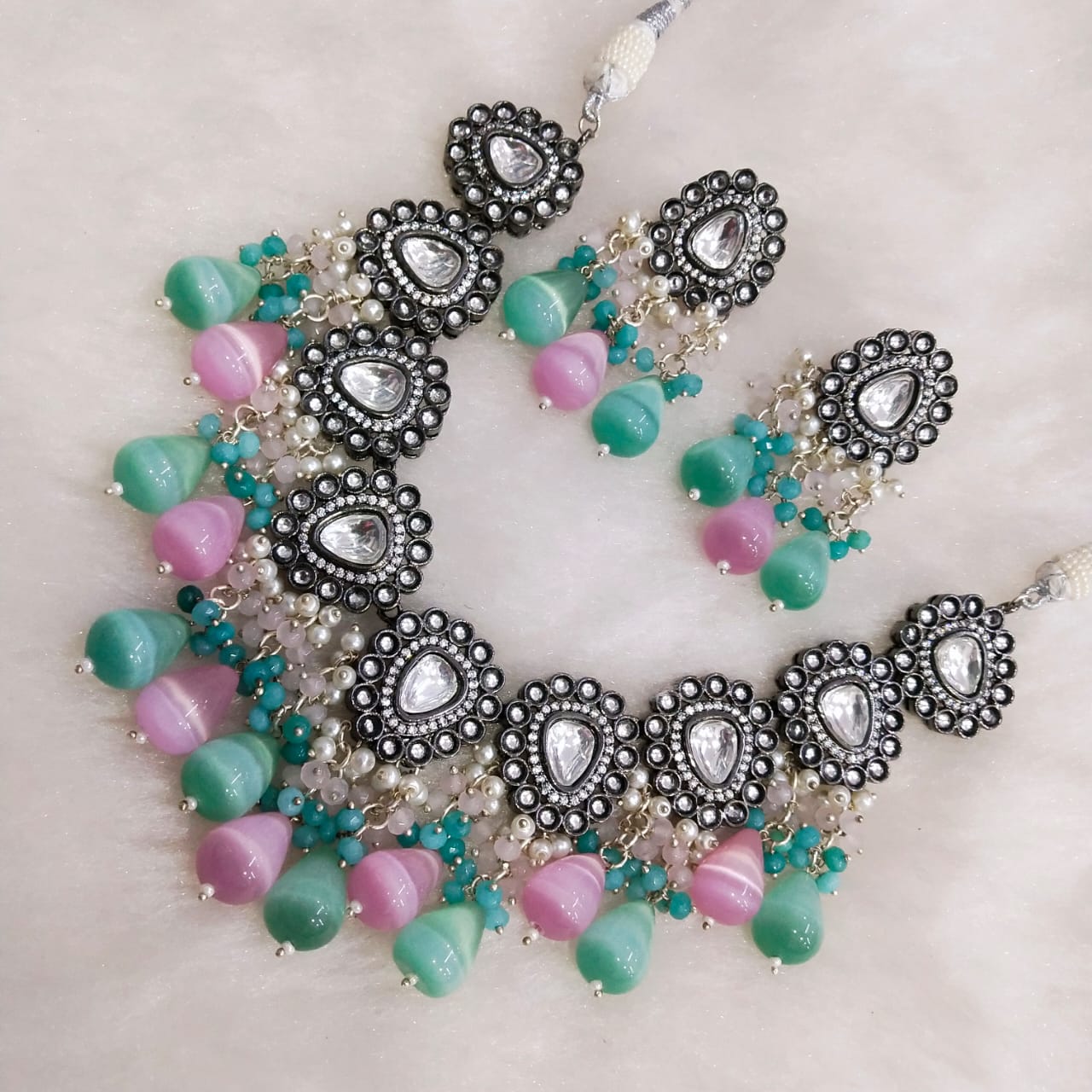 Black Polish Necklace Set