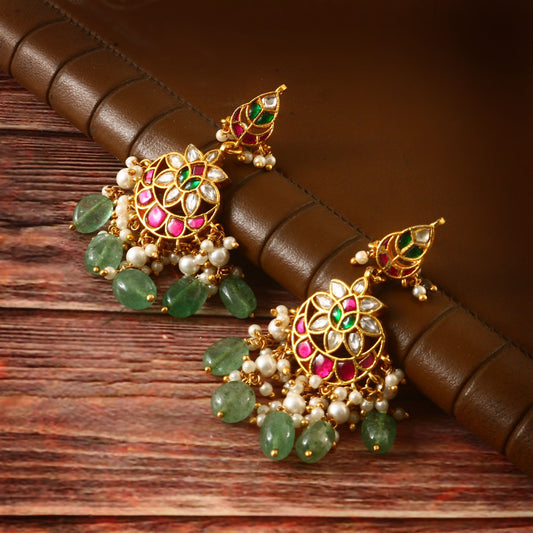 Earring One Gram 1 gm Gold coated traditionl ethnic daily party wear stud Earring