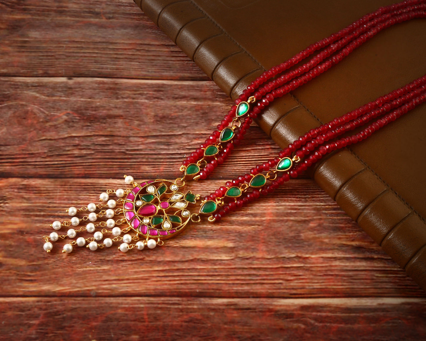 Triple Beads Necklace Set