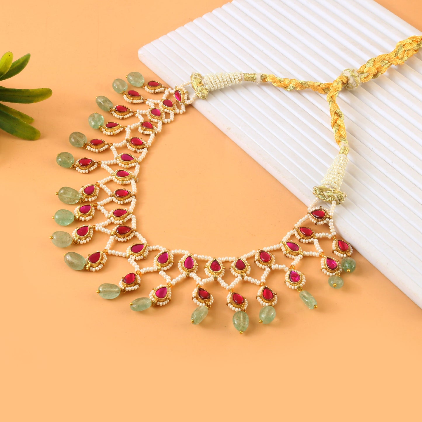 Jadau Kundan Necklace chokar Set