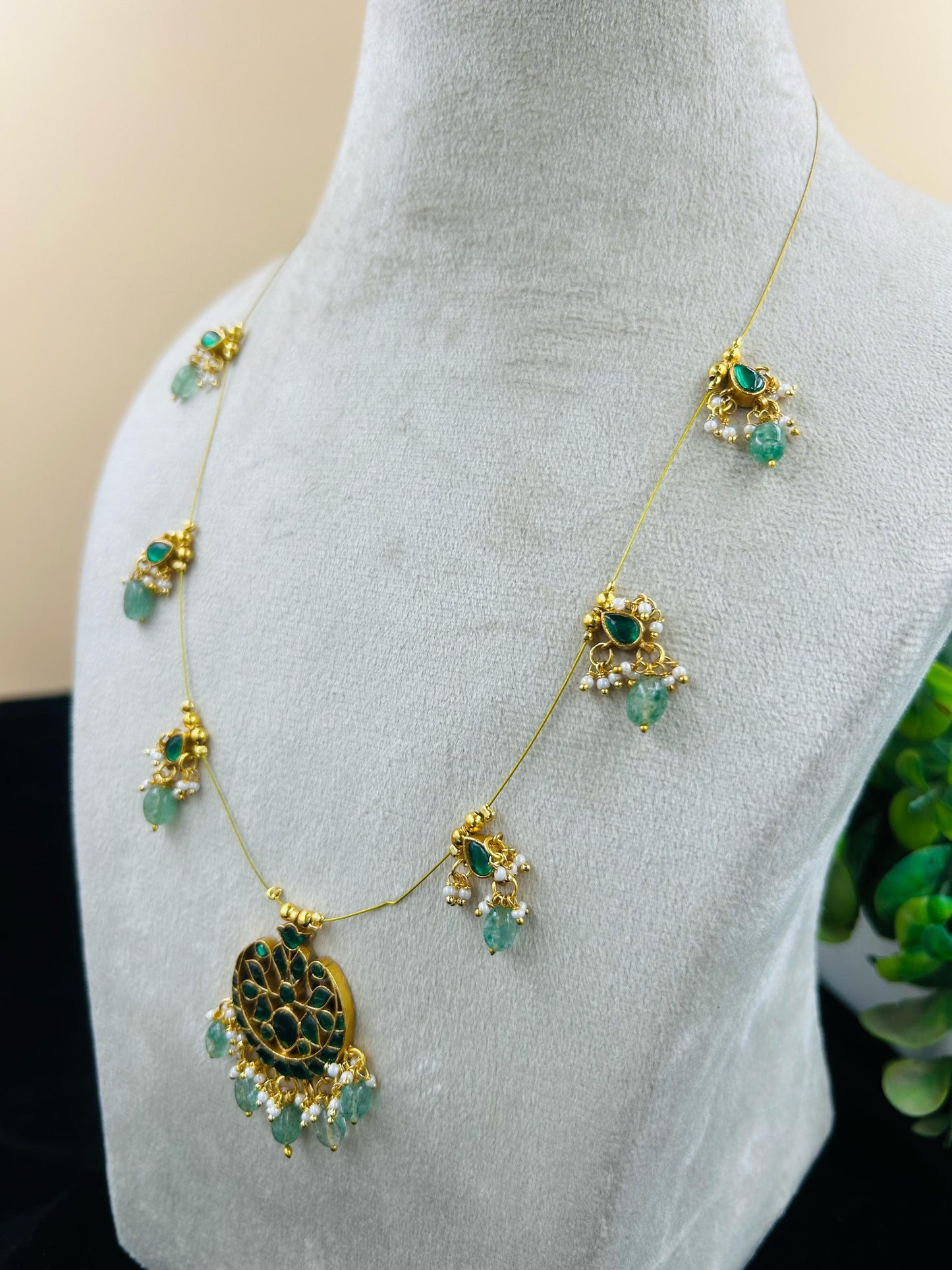 Single Chain Bead Necklace Set