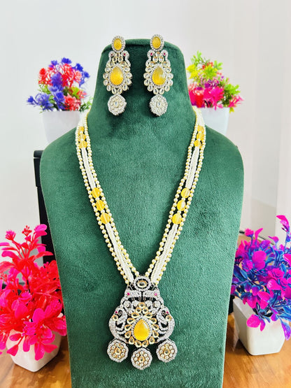Jadau Kundan Necklace Set (Beads)