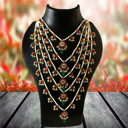 Multi Chain Bead Necklace Set