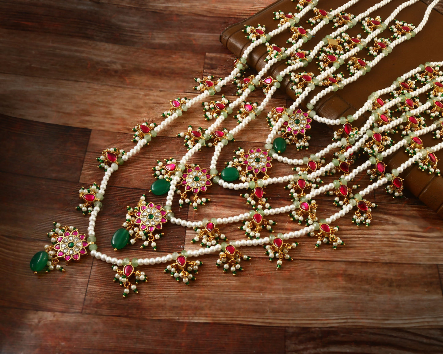 Multi Chain Bead Necklace Set