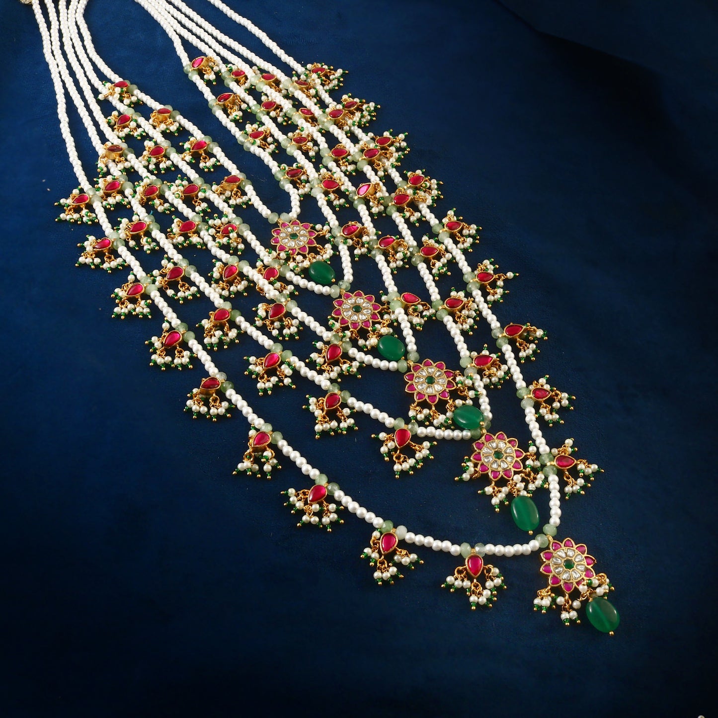 Multi Chain Bead Necklace Set