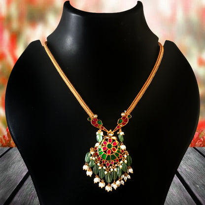Traditional Gold-Plated Short Necklace