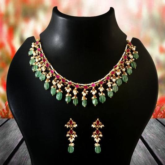Jadau Kundan Necklace Set