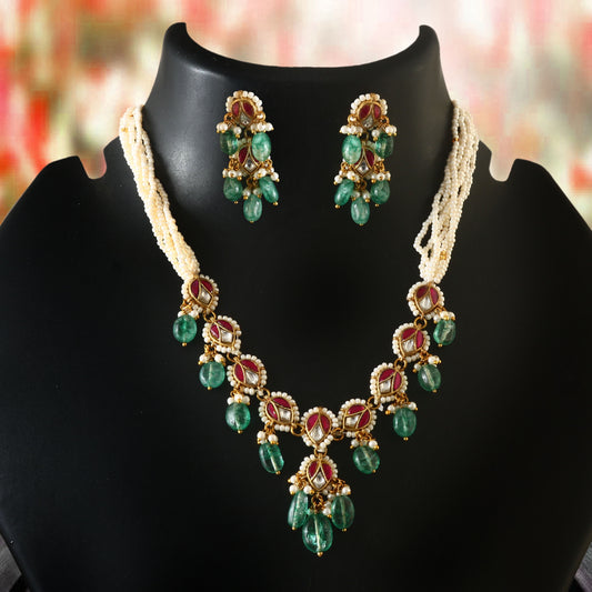Jadau Kundan Necklace Set