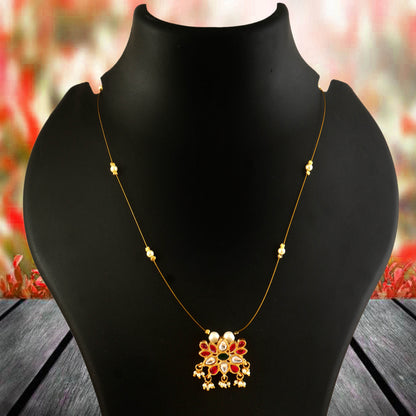 Jadau Kundan Necklace Set is beautifully handcrafted with premium