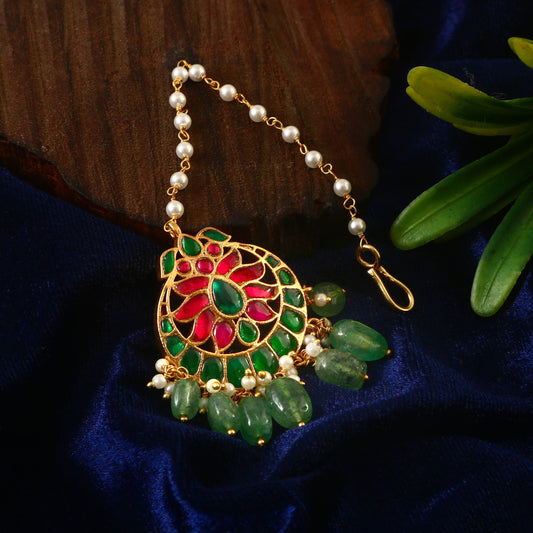 Meenakari Maang Tika