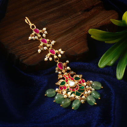 Peacock Maang Tika