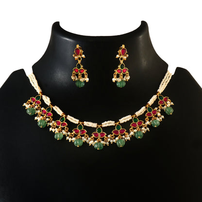 jadau kumdan necklace