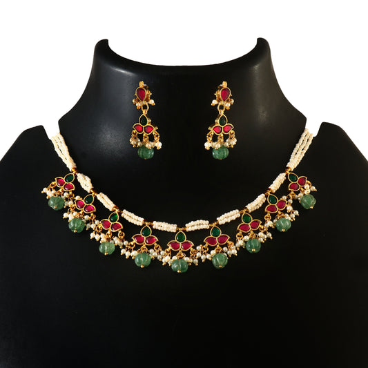 jadau kumdan necklace