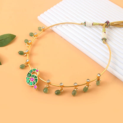 Elegant Peacock mango Necklace (Asli)