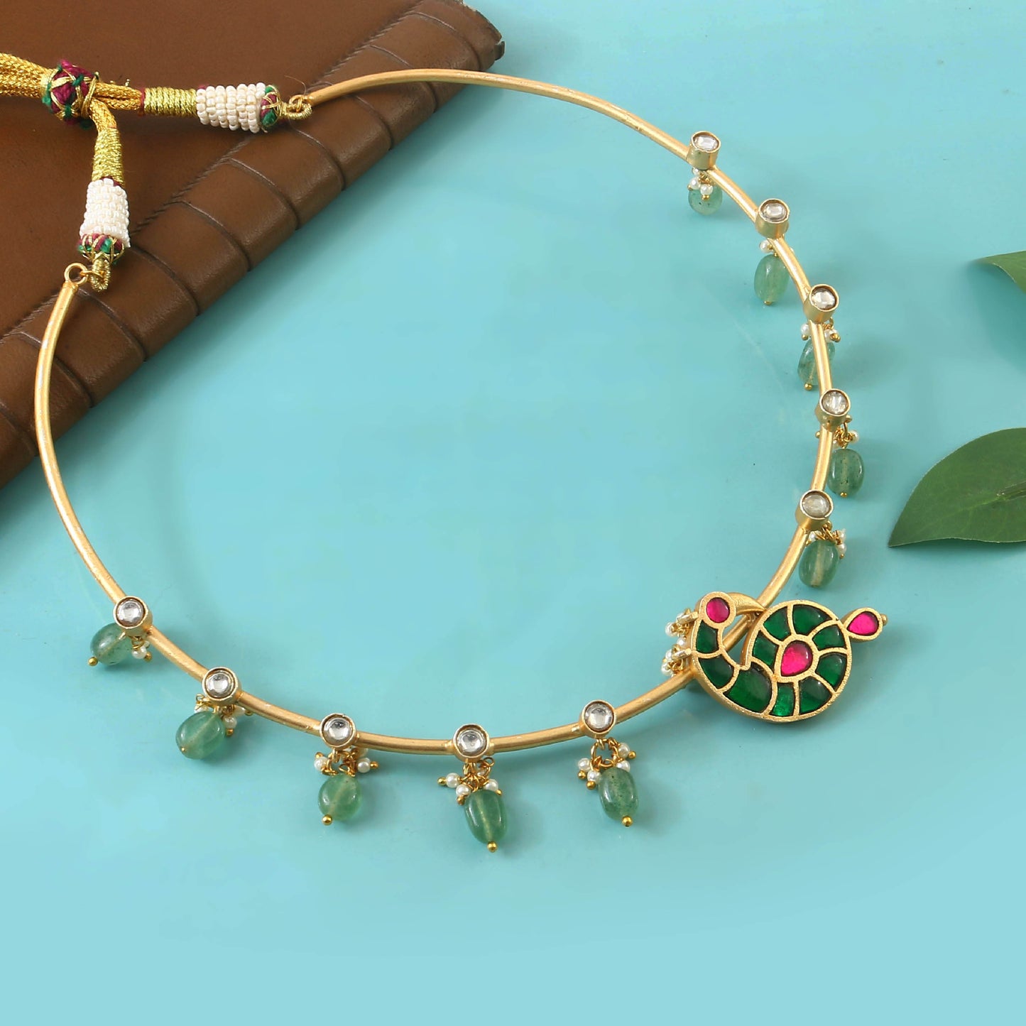 Elegant Peacock mango Necklace (Asli)