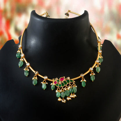 BUY Kundan Jadau Choker Hasli With pearl drops nithilah