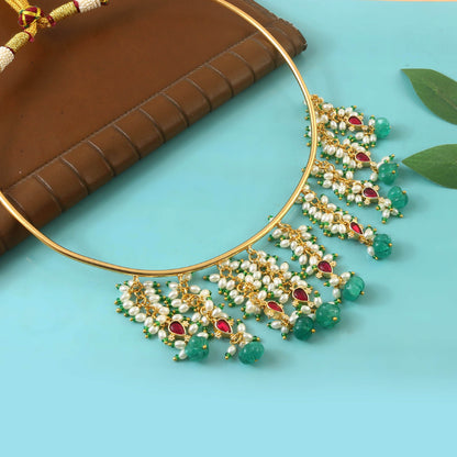 Kundan Beads Necklace Set