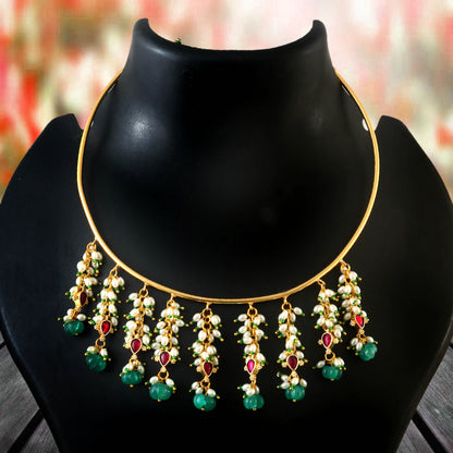 Kundan Beads Necklace Set