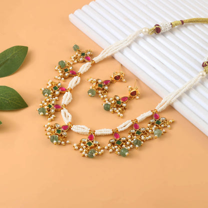 Red Amita Polki chokar perfect for every women