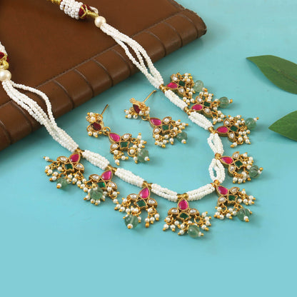 Red Amita Polki chokar perfect for every women