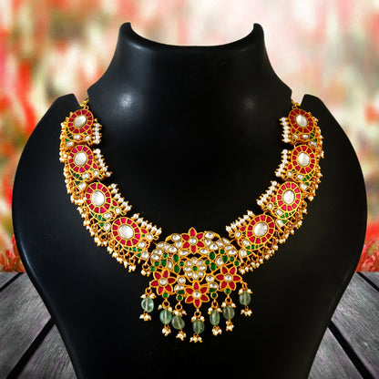 Jadau Kundan Necklace Set