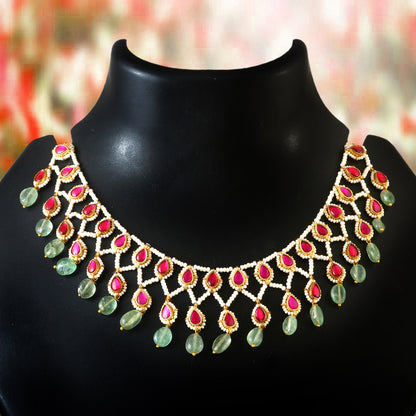 Jadau Kundan Necklace chokar Set