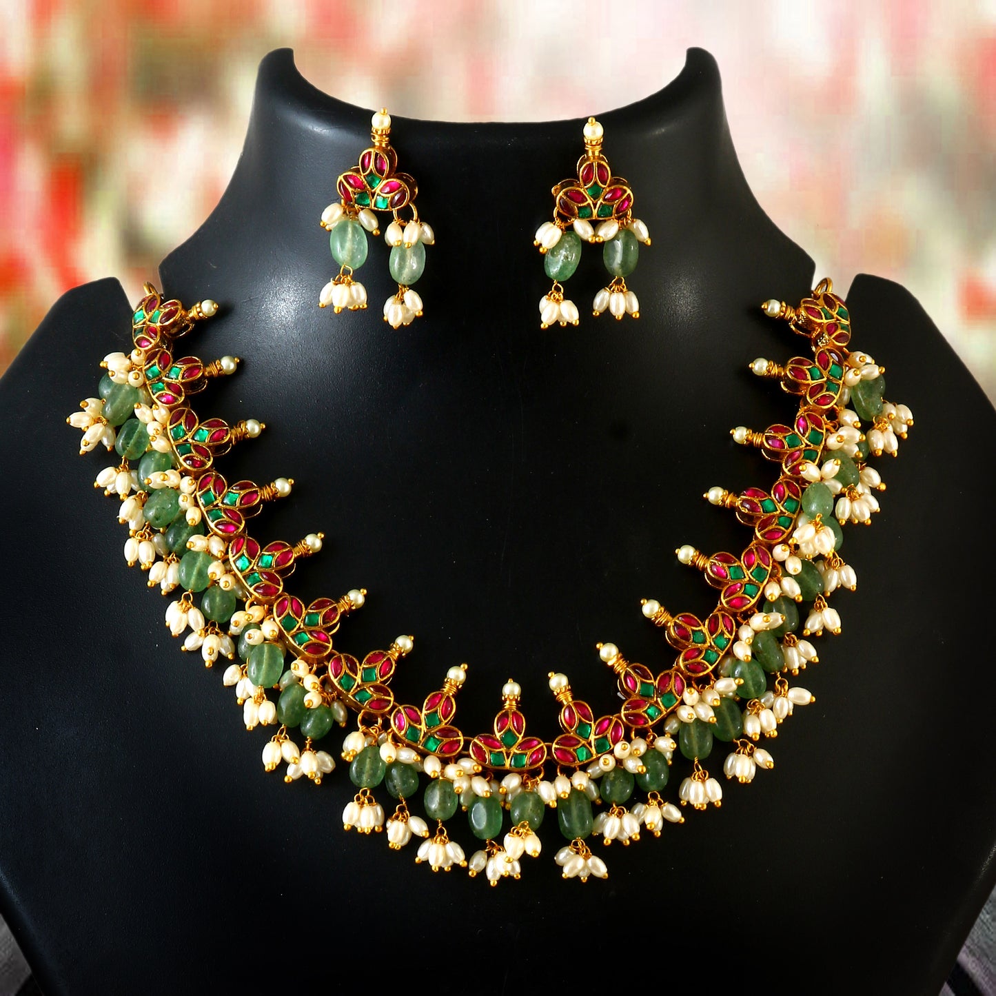 Jadau Kundan Necklace Set