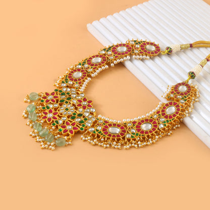 Jadau Kundan Necklace Set