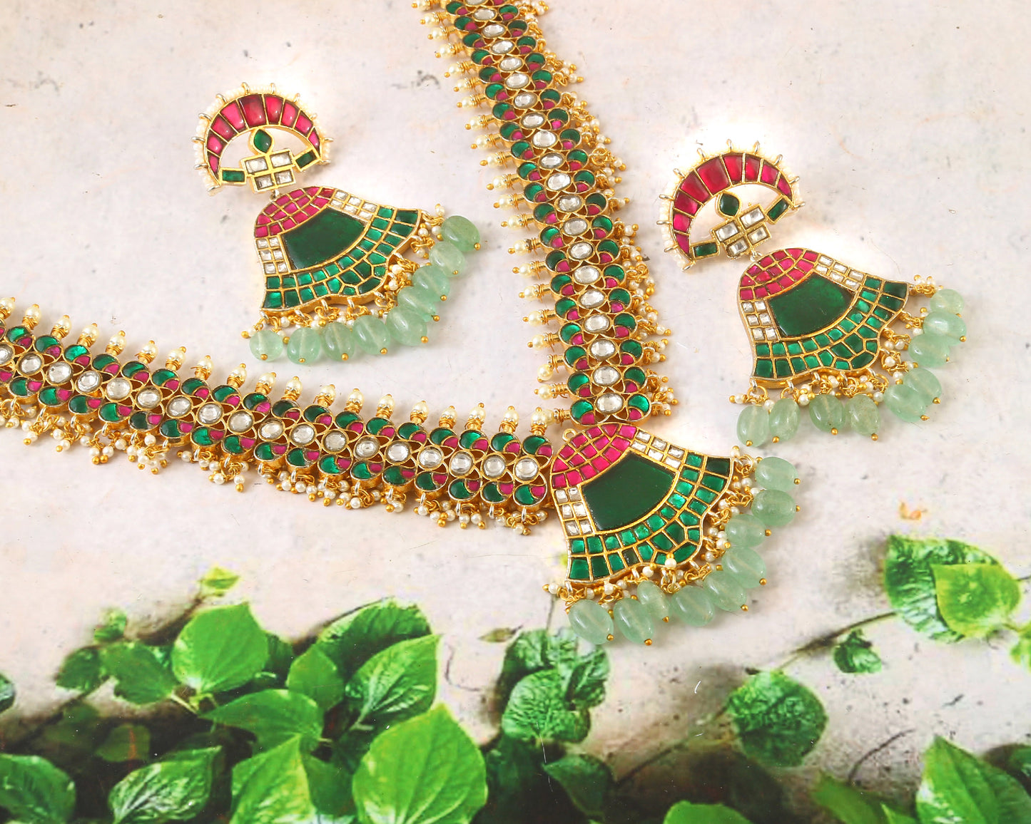 Jadau kundan Necklace Set