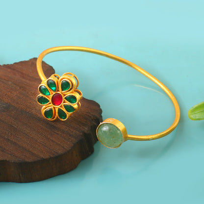 Kundan floral bracelet