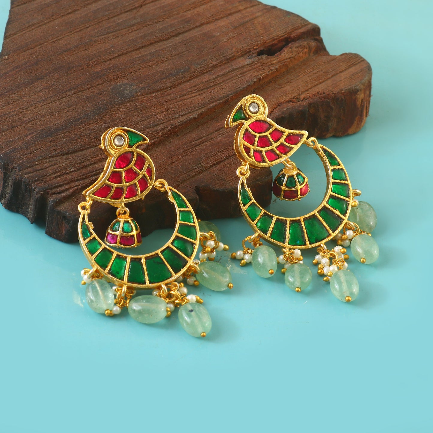 Jadau Kundan browse earrings