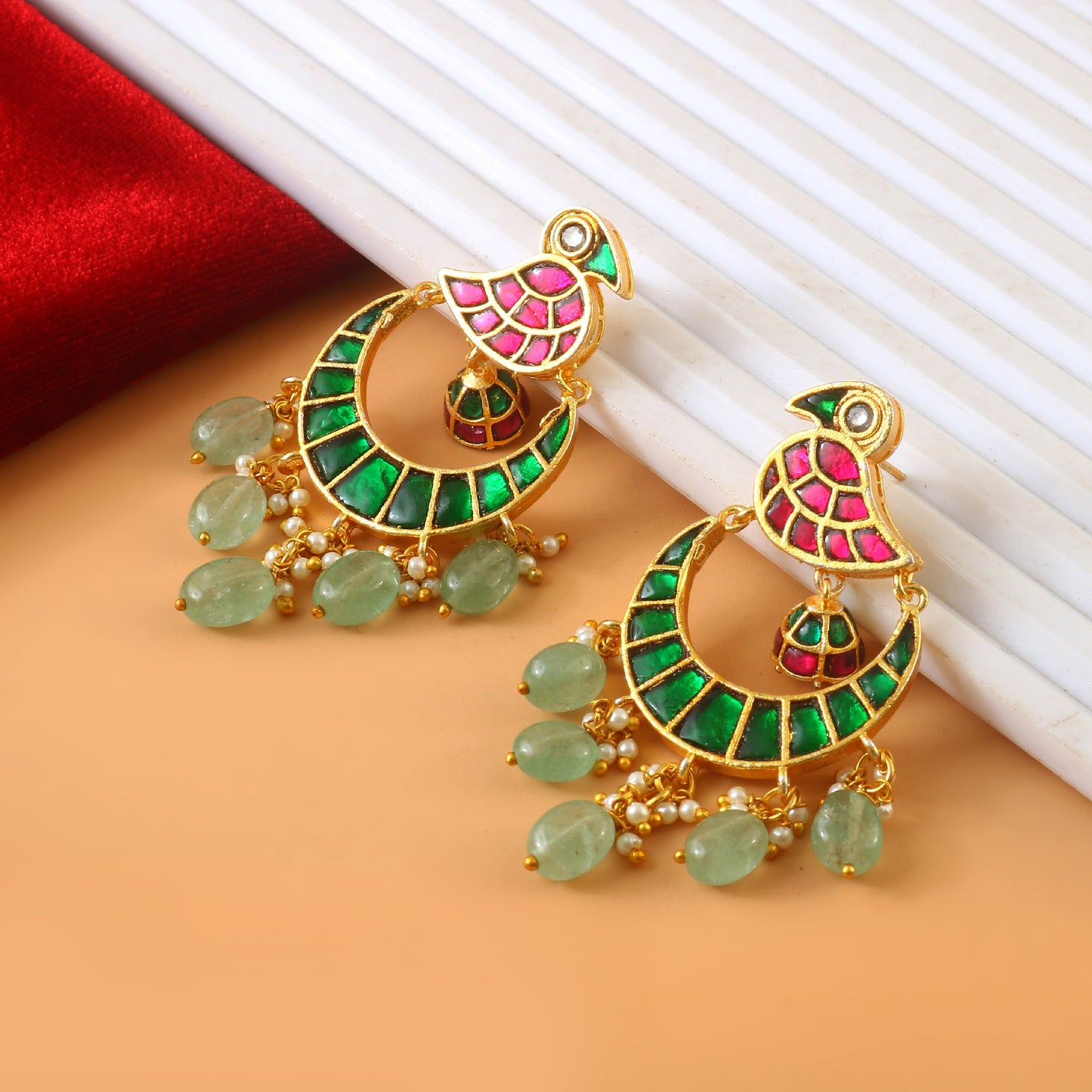 Jadau Kundan browse earrings