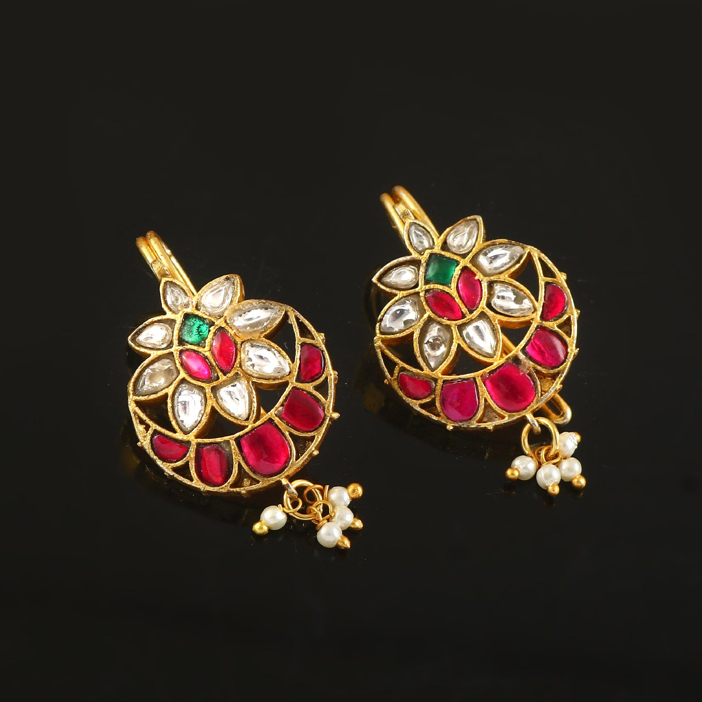 Chandrika Floral Bugadi Earrings