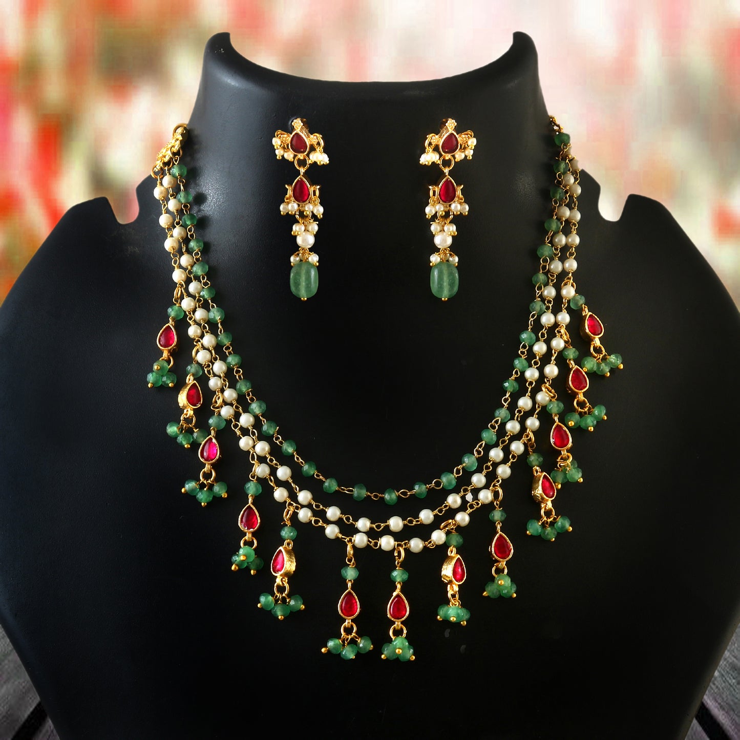 Jaadu Kundan Stones Bridal Necklace