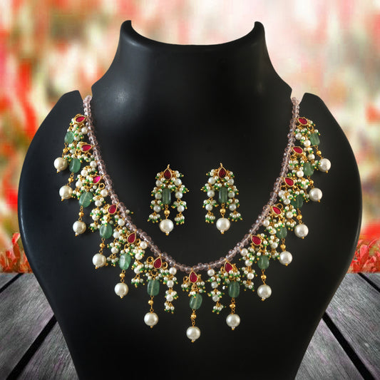 Jaadu Kundan Stones Bridal Necklace