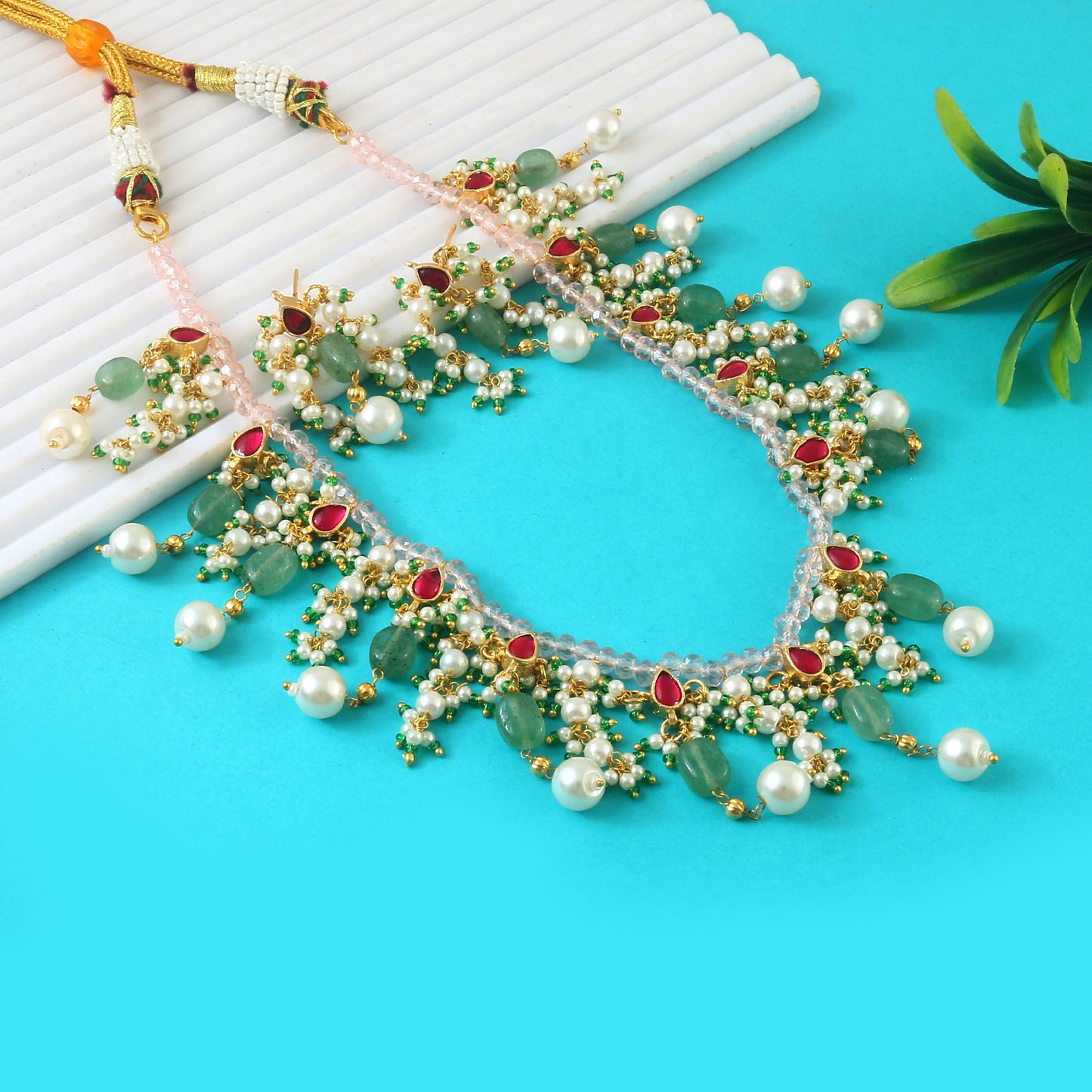 Jaadu Kundan Stones Bridal Necklace