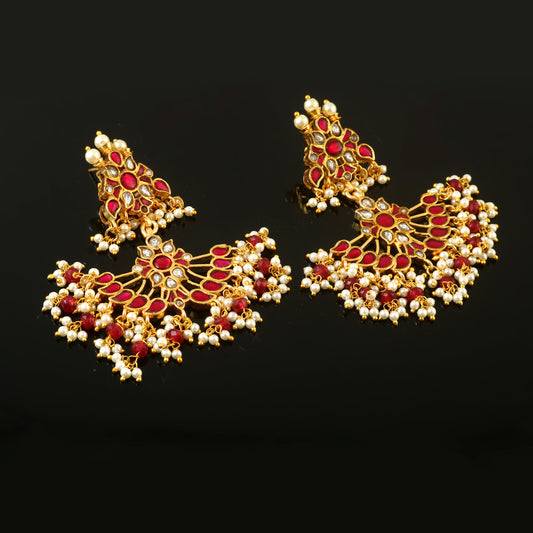 Beautiful Pachi Kundan Earrings