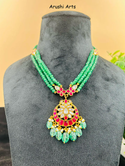 Triple Beads Necklace Set