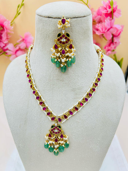 Jadau Kundan Necklace Set