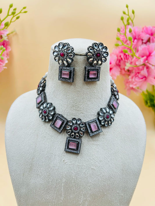 Necklace Set Black Polish