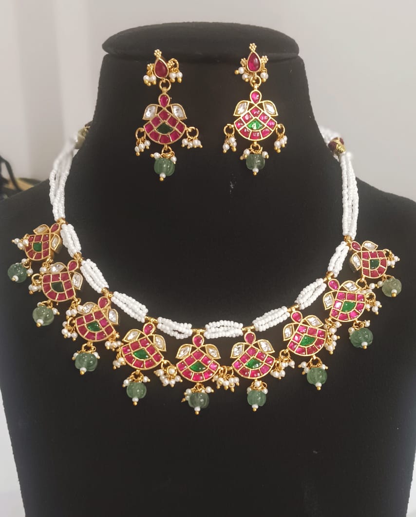 Red Amita Polki chokar perfect for every women