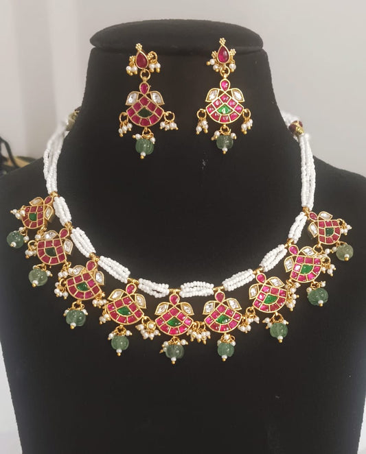 Red Amita Polki chokar perfect for every women