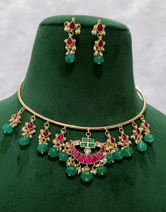 Pearl Drops Jadau Hasli Choker