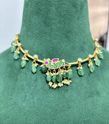 BUY Kundan Jadau Choker Hasli With pearl drops nithilah