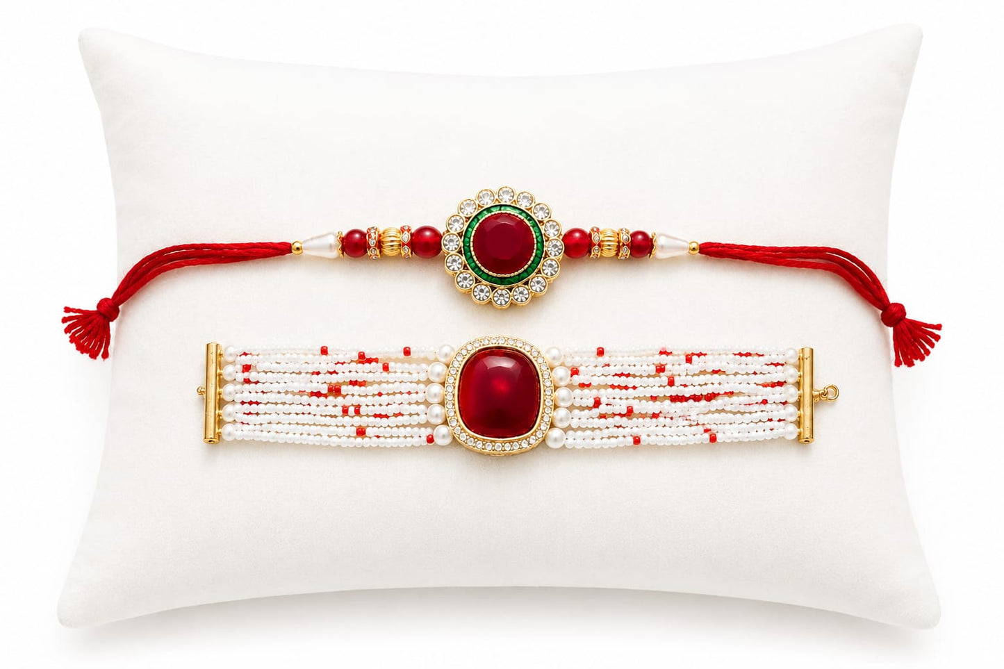 Stone Work Bhaiya Bhabhi Rakhi