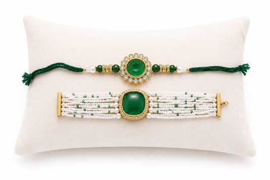Stone Work Bhaiya Bhabhi Rakhi