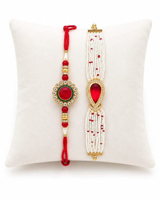 Stone Work Bhaiya Bhabhi Rakhi