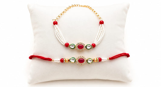 Stone Work Bhaiya Bhabhi Rakhi