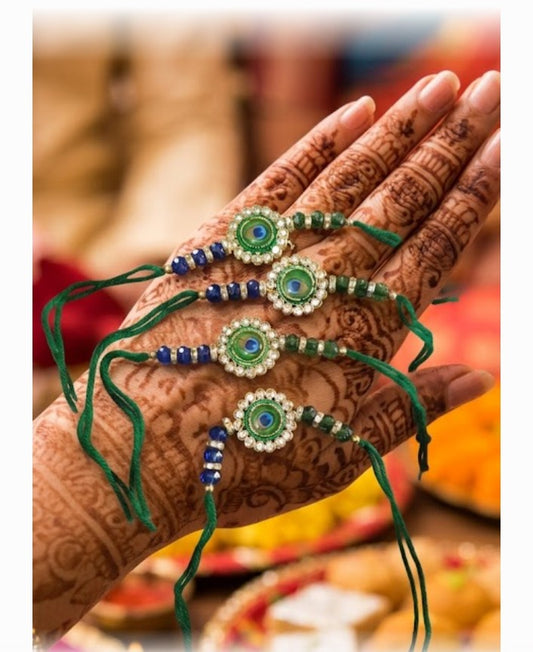 Bhaiya Bhabhi Rakhi Set is a beautifully crafted festive combo designed