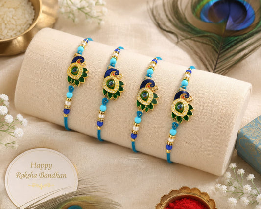 Bhaiya Bhabhi Rakhi Set is a beautifully crafted festive combo designed
